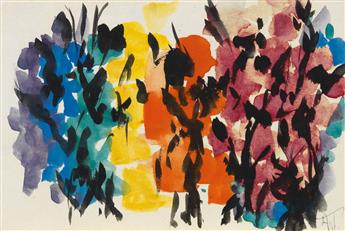 ALMA W. THOMAS (1891 - 1978) Untitled (Orange and Burgundy Composition).